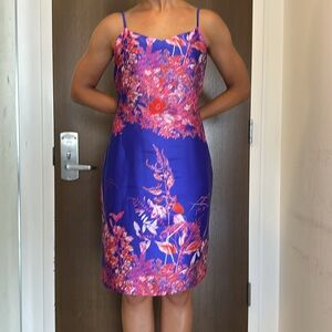 BANANA REPUBLIC Floral Slip Dress Fully Lined, Tapered Bodice, Adjustable Straps